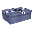Set 5 Scatole cartone blu rettangolare 