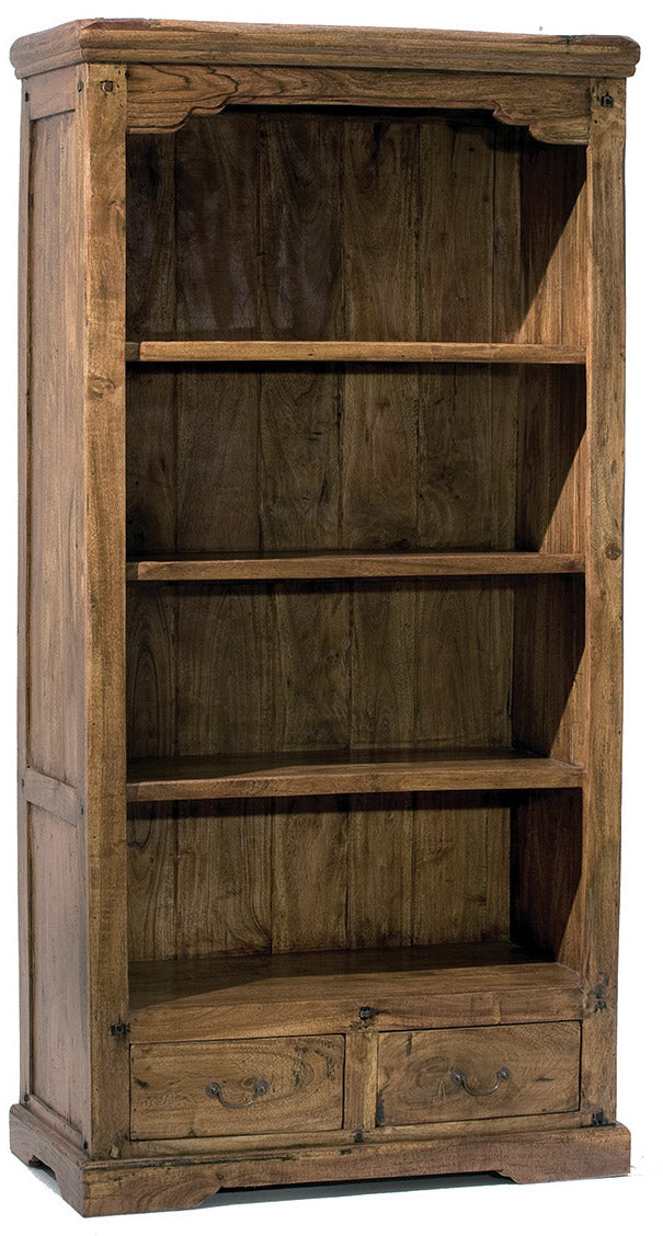 Mobile Libreria 2 Cassetti 4 Rippiani in Legno Antic Chiaro