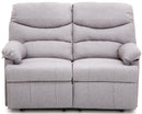 Divano Divanetto 2 Posti con Reclinatore Manuale in Tessuto Karol Grigio