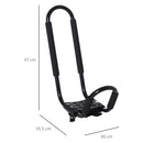 Set 2 Staffe Porta Kayak 46x16,5x47 cm Attacco Universale per Portapacchi Nere