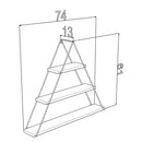 Mensola triangolare Moset 3 ripiani rovere 