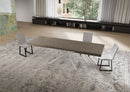 Tavolo Allungabile 160/420x90 cm Niket Tortora Gambe Bianche      