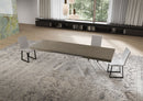 Tavolo Allungabile 160/244x80 cm Niket Tortora Gambe Bianche      