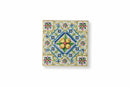 Set 6 Sottobicchieri Quadrati in Ceramica Fondo in Sughero 10x10 cm VdE Tivoli 1996 Costiera