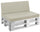 Coussins pour Palettes 120x80 cm Assise et Dossier en Simili Cuir Mariotti Reforma Beige