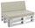 Coussins pour Palettes 120x80 cm Assise et Dossier en Simili Cuir Mariotti Reforma Beige