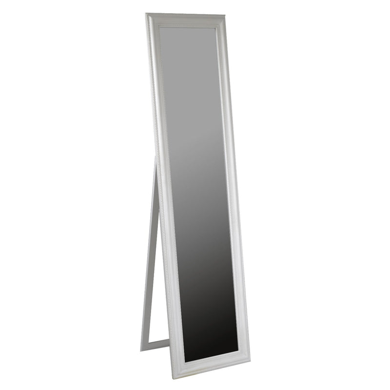 Specchio da Terra in Legno 40H160cm Bianco Opaco