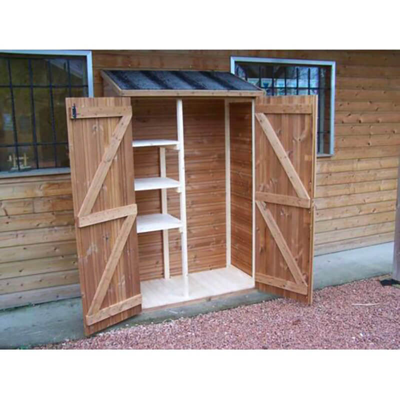 Casetta Box da Giardino 1,2x0,60 m con Pavimento in Legno di Abete 19mm Theora