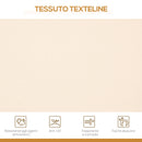 Dondolo da Giardino a 3 Posti 175x118x159 cm con Tettuccio Seduta Traspirante e Telaio in Acciaio Beige      