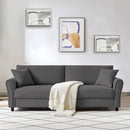 Divano 3 Posti 212x75x87 cm in Tessuto Grigio Scuro Premium Sofa