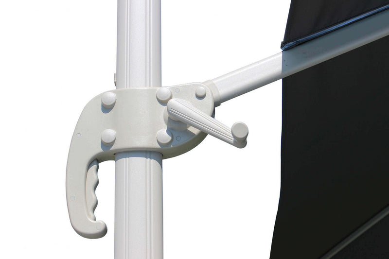 Ombrellone da Giardino Mercurio Decentrato 3x4 m in Alluminio Tortora Telo Grigio