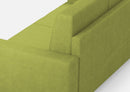 Divano Angolare 5 Posti 246x246x85 cm Sakar in Tessuto Verde