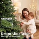 Albero di Natale Artificiale Ø115x180 cm con 961 Rami e Base Pieghevole in Legno e Metallo Verde      