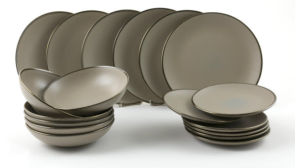 sconto Service de Table 18 Pièces en Grès VdE Tivoli 1996 Cala Dorata Jaune