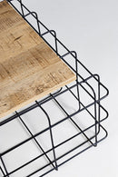 Tavolino Trellis Ret 110x65 in Acciaio