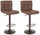 Lot de 2 tabourets de bar 42x51x92/113h cm Greyson Vintage Marron