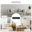 Camino a Bioetanolo da Parete 120x15x40 cm con 3 Serbatoi da 1L e Copertura 20m² in Acciaio e Vetro Bianco      