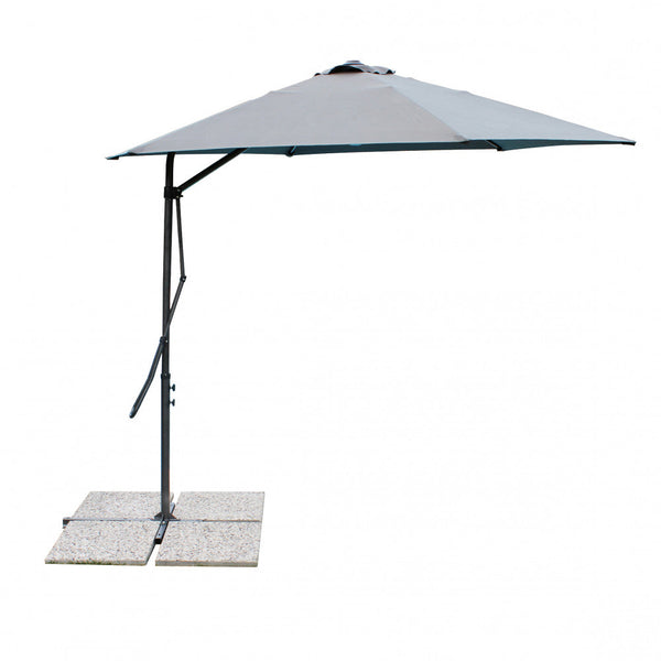 sconto Parasol de jardin déporté Zenith 2,5x2,5m en acier gris