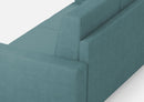 Divano 2 Posti 148x85x85 cm Sakar in Tessuto Petrolio