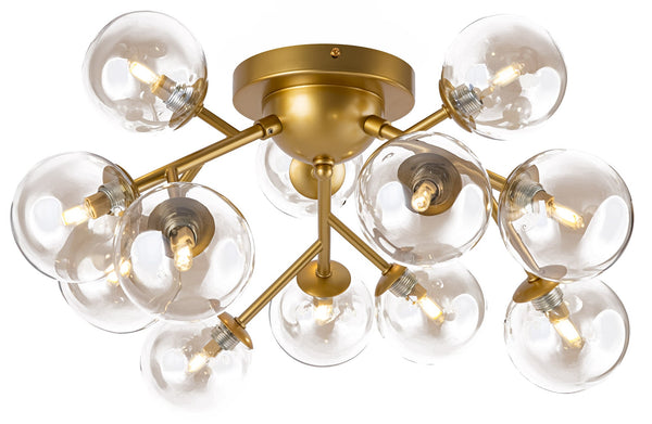 online Plafonnier moderne en métal doré Dallas