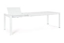 Tavolo Allungabile da Giardino 100x180/240x77.5 cm in Alluminio Kiplin Bianco