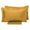 Housse de couette double avec sac et taies d'oreiller unies Garrini Clarice Gold