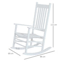 Sedia a Dondolo in Legno 69x86x115 cm  Bianco