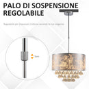 Lampadario a Soffitto Moderno 44 Pendenti in Vetro E14 Ø43x100 cm  Grigio