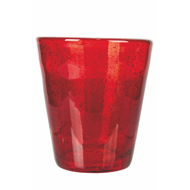 Set 6 Bicchieri Acqua Cancun Sunset in Vetro VdE Tivoli 1996 Rosso