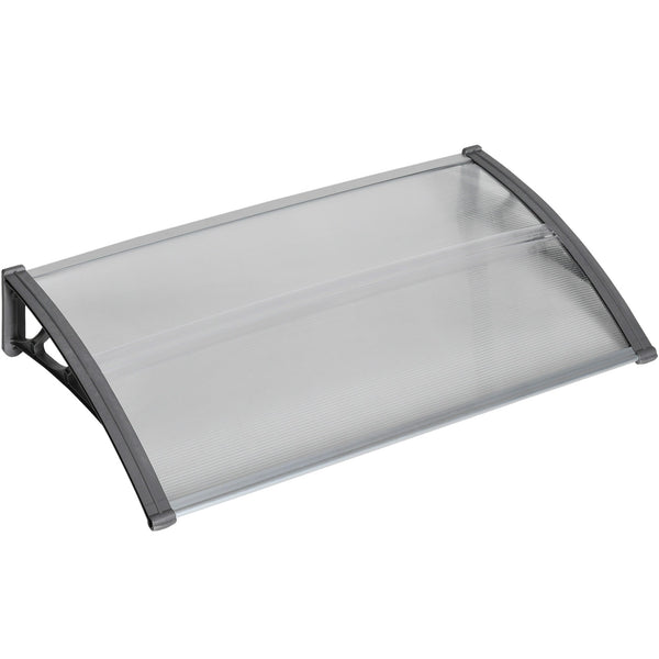 acquista Pensilina Tettoia Moderna 110x60x18 cm in Policarbonato Alluminio e PP Trasparente