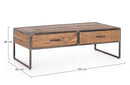 Tavolino 2 Cassetti 120x60x40h cm Elmer