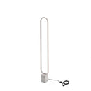 Lampada da Terra a LED 10x18xH125 cm in Metallo e Marmo Naos Bianco