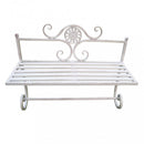 Portacarta Camille Bianco Antico 41x16x33 h cm in Acciaio Bianco