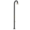 Doccia da Giardino in Alluminio Rubinetteria e Soffione Oro Sined Luna Alu Nero 