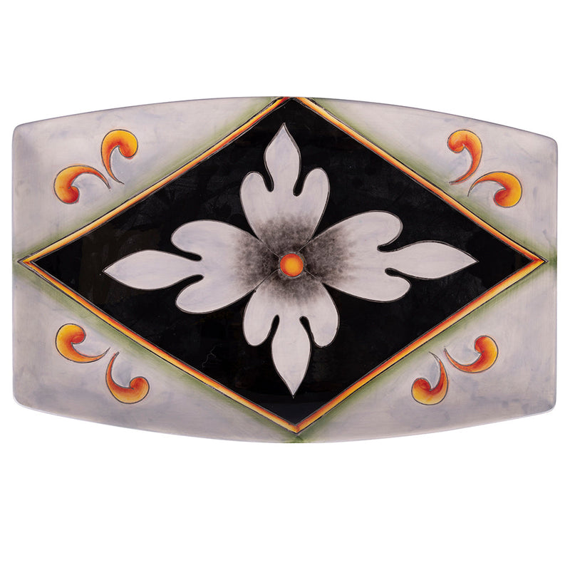 Piatto Rettangolare Stondato 46x29,5x3 cm  in Dolomite VdE Tivoli 1996 Infinito  