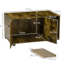 Mobile Porta Lettiera per Gatti 91x52x49,5 cm con Tiragraffi Marrone