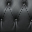 Poltrona da Salotto Stile Chesterfield 105x86x79 cm in Finta Pelle PU Nero   