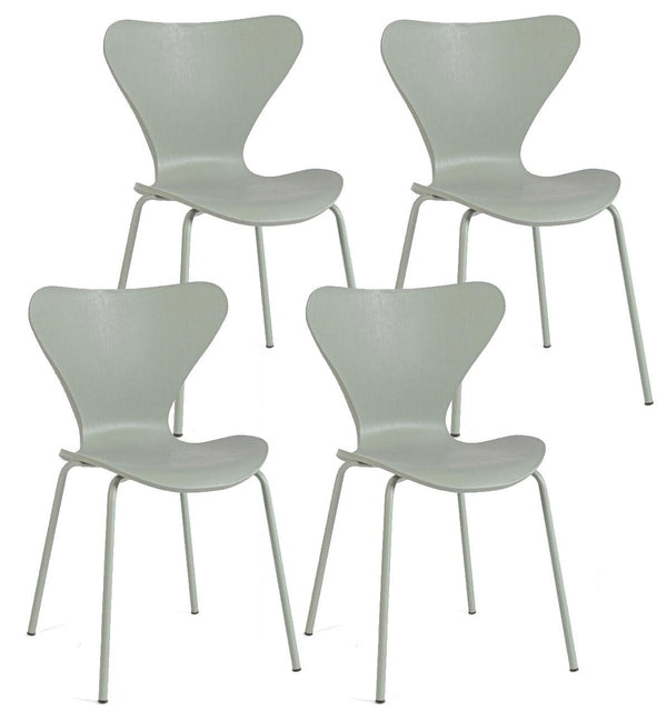 Lot de 4 Chaises 50x49,5x82 cm en Plastique Vert sconto