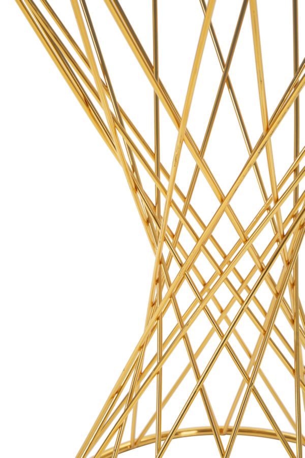 Pouf Tower Nero Ø 41x50 cm in Ferro 