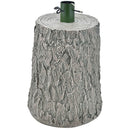 Base Supporto per Albero di Natale a Tronco 32x24x36 cm Universale con Ganci in Resina Chiaro      