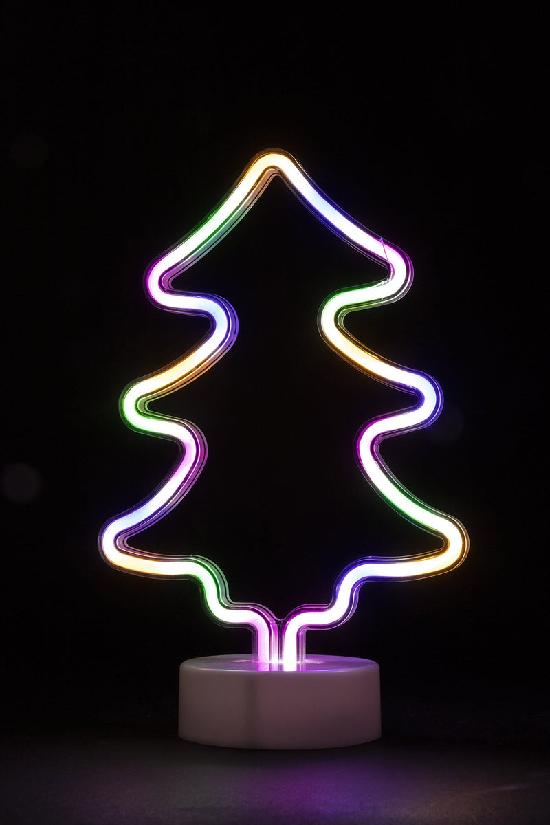 Albero di Natale Luminoso Neon a Led H29,5 cm Soriani Multicolor