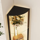 Lampada da Terra con 5 Ripiani e Luce LED 3 Livelli di Luminosità e Interruttore a Pedale Nero      