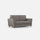Canapé 2 places Yasel 152x85x85 cm en tissu gris