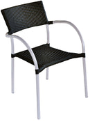 Sedia da Giardino in Alluminio e Wicker Vorghini Contract Nero