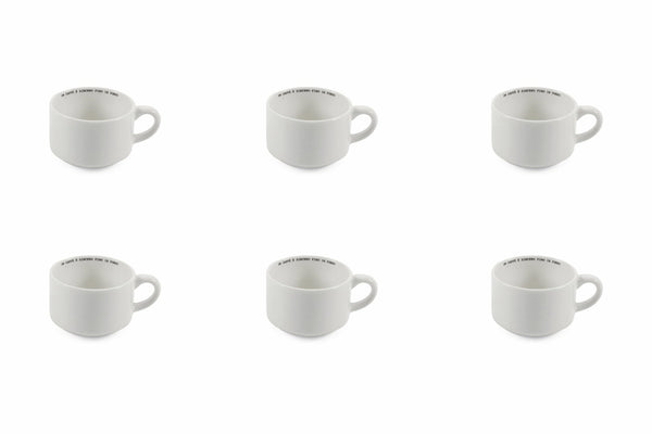 prezzo Ensemble de 6 nouvelles tasses à café en porcelaine 90 ml VdE Tivoli 1996 Caffeomanzia