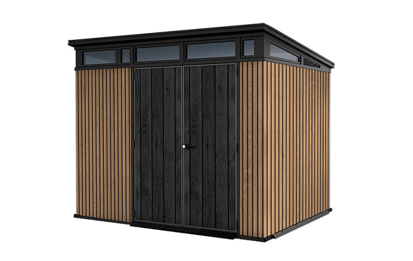 Casetta Box da Giardino Keter Signature Venetian Pent 7x9 in Resina Effetto Legno Marrone e Antracite online