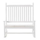 Panchina 2 Posti a Dondolo da Giardino 117x85x120 cm in Legno di Pioppo Bianco