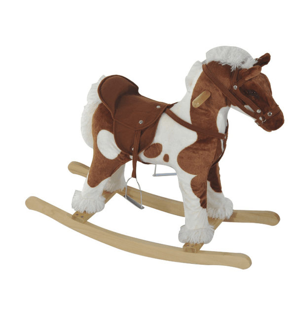Cheval à bascule pour enfant avec peluche marron 60 kg acquista