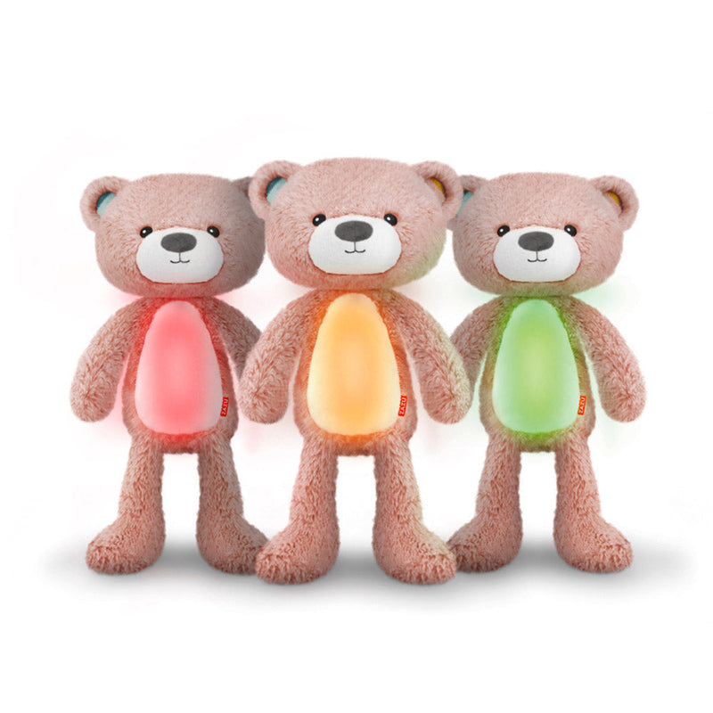 Orsacchiotto di Peluche Multifunzione Allenatore del Sonno 16x40x12 cm con Luce e Suoni Rosa