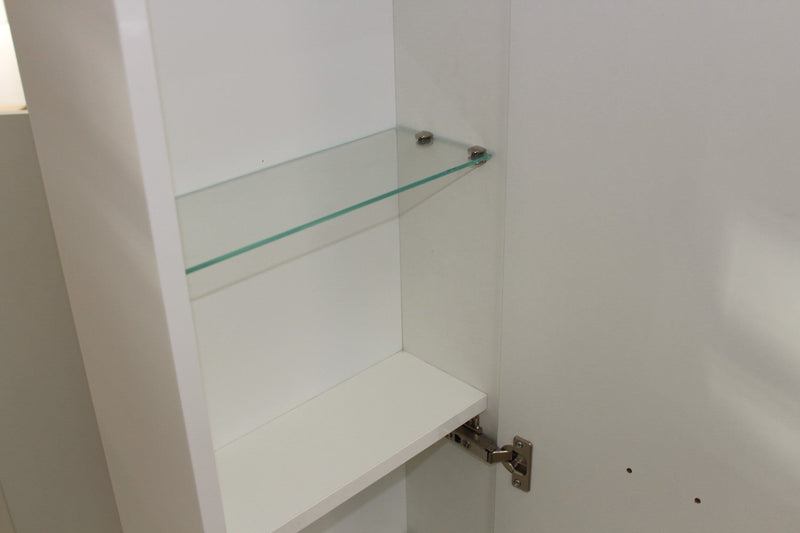 Mobile da Bagno a Colonna 1 Anta in Melaminico 35x32x160cm TFT Samoa Grigio